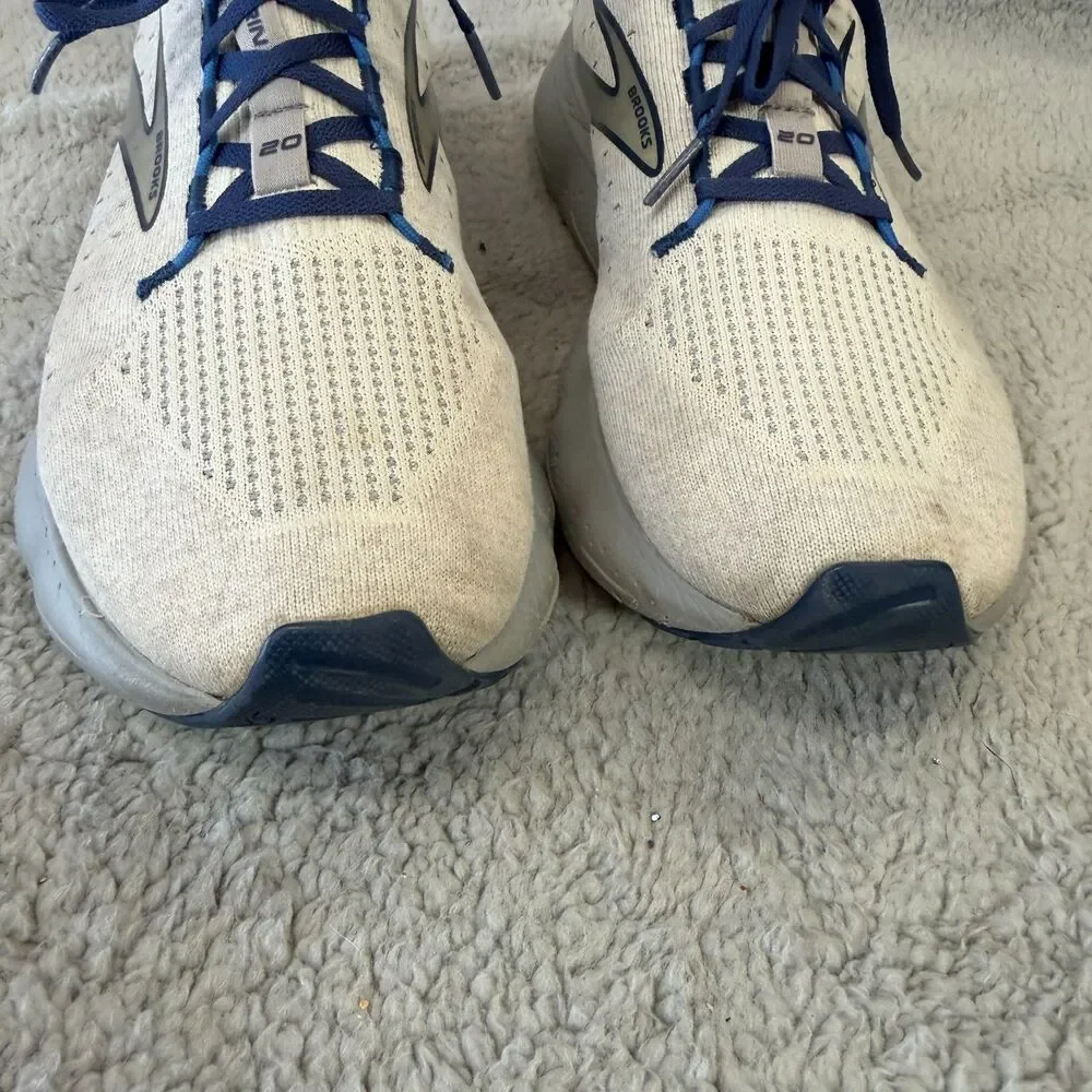 BROOKS Glycerin StealthFit  20 Mens 11 Gray Blue Running Shoes Sneakers